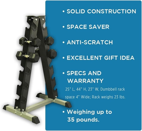 Maximize Floor Space with Our A-Frame Dumbbell Rack Stand - Solid