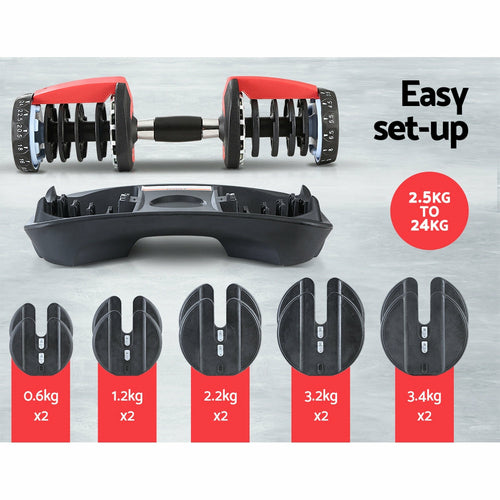50lb Dumbbells Adjustable Dumbbell Weight Plates Home Gym